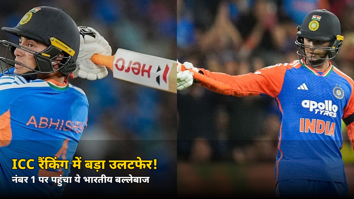 35 गेंदों में शतक के बाद ICC रैंकिंग में बड़ा उलटफेर! नंबर 1 पर पहुंचा ये भारतीय बल्लेबाज, जानें कौन