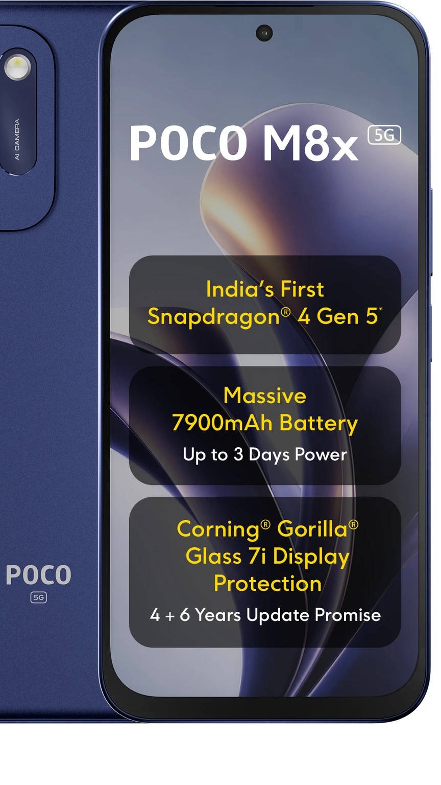 POCO M8x सिर्फ ₹17,999* में! 7900mAh बैटरी + सबसे तेज़ चिप 🔋