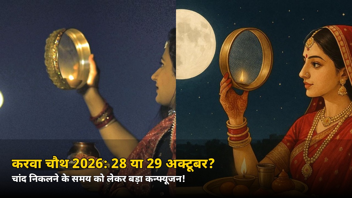 करवा चौथ 2026: 28 या 29 अक्टूबर? जानें सही तारीख, पूजा मुहूर्त और चांद का समय