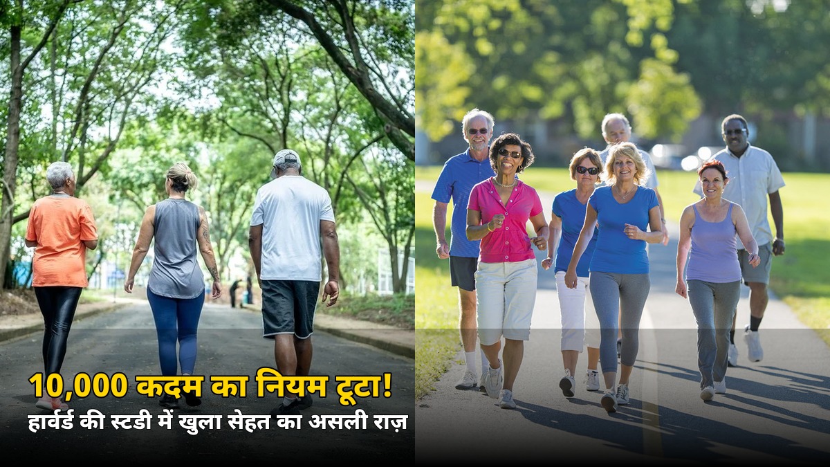 10,000 कदम का नियम टूटा! हार्वर्ड स्टडी में खुला सेहत का असली राज़, जानिए कितना तेज़ चलना ज़रूरी